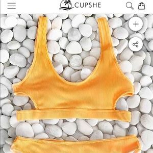 BRAND NEW CUPSHE YELLOW SWIMSUIT SMALL